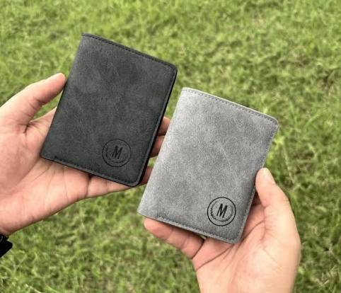 Durable PU Leather Slim Bifold Wallet for Men